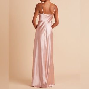 Birdy Grey - Lisa Long Satin Dress - Rose Gold - Bridesmaid Dress